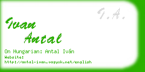 ivan antal business card